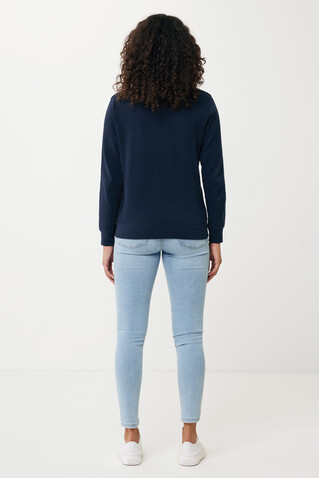 IQONIQ Etosha Lightweight Sweater aus recycelter Baumwolle navy blau bedrucken, Art.-Nr. T9303.002.5XL