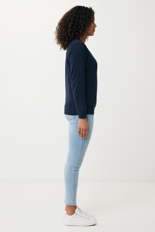 IQONIQ Etosha Lightweight Sweater aus recycelter Baumwolle navy blau bedrucken, Art.-Nr. T9303.002.5XL