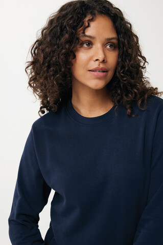 IQONIQ Etosha Lightweight Sweater aus recycelter Baumwolle navy blau bedrucken, Art.-Nr. T9303.002.5XL