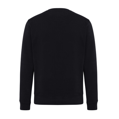 IQONIQ Etosha Lightweight Sweater aus recycelter Baumwolle schwarz bedrucken, Art.-Nr. T9303.001.XL