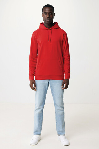 IQONIQ Jasper Hoodie aus recycelter Baumwolle rot bedrucken, Art.-Nr. T9400.029.L IQONIQ Jasper Hoodie aus recycelter Baumwolle rot bedrucken, Art.-Nr. T9400.029.L