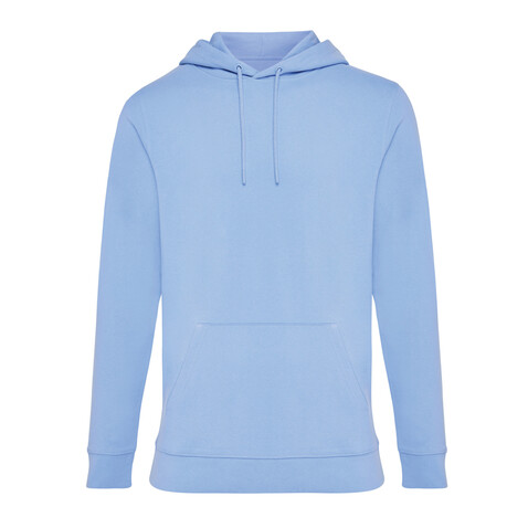 IQONIQ Jasper Hoodie aus recycelter Baumwolle sky blue bedrucken, Art.-Nr. T9400.022.XXL