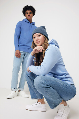 IQONIQ Jasper Hoodie aus recycelter Baumwolle sky blue bedrucken, Art.-Nr. T9400.022.XXL
