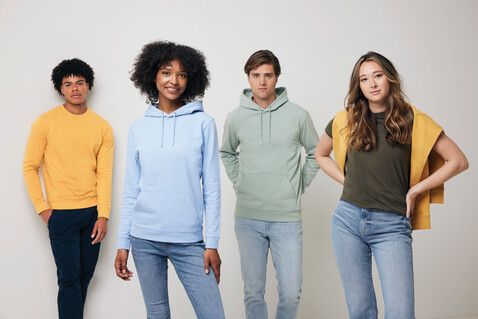 IQONIQ Jasper Hoodie aus recycelter Baumwolle ochre yellow bedrucken, Art.-Nr. T9400.021.XS IQONIQ Jasper Hoodie aus recycelter Baumwolle ochre yellow bedrucken, Art.-Nr. T9400.021.XS