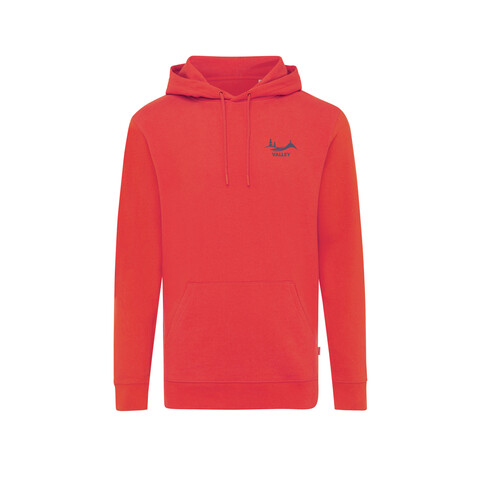 IQONIQ Jasper Hoodie aus recycelter Baumwolle luscious red bedrucken, Art.-Nr. T9400.008.XL