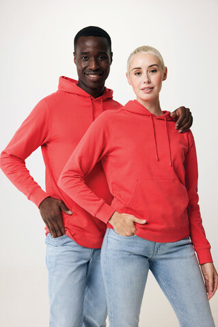 IQONIQ Jasper Hoodie aus recycelter Baumwolle luscious red bedrucken, Art.-Nr. T9400.008.XL