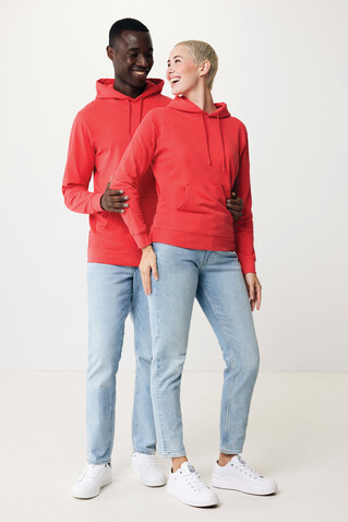 IQONIQ Jasper Hoodie aus recycelter Baumwolle luscious red bedrucken, Art.-Nr. T9400.008.XL