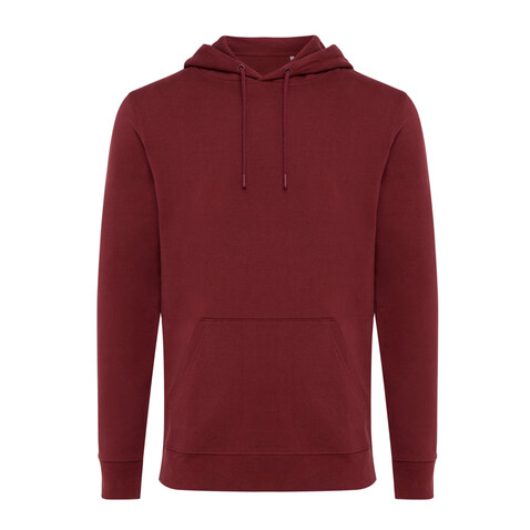 IQONIQ Jasper Hoodie aus recycelter Baumwolle burgunderrot bedrucken, Art.-Nr. T9400.007.XXXL