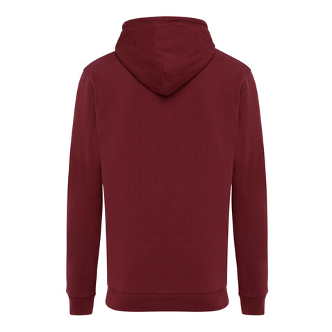 IQONIQ Jasper Hoodie aus recycelter Baumwolle burgunderrot bedrucken, Art.-Nr. T9400.007.XXXL
