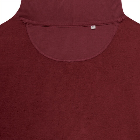 IQONIQ Jasper Hoodie aus recycelter Baumwolle burgunderrot bedrucken, Art.-Nr. T9400.007.XXXL