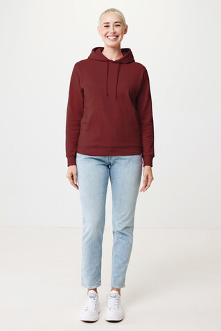 IQONIQ Jasper Hoodie aus recycelter Baumwolle burgunderrot bedrucken, Art.-Nr. T9400.007.XXXL