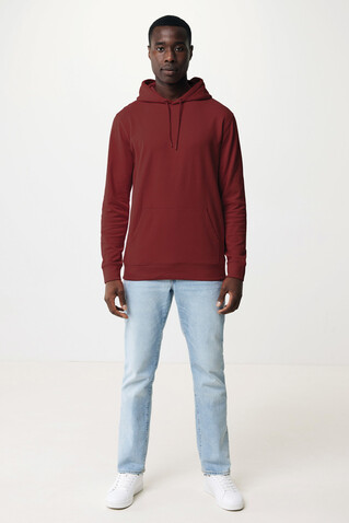 IQONIQ Jasper Hoodie aus recycelter Baumwolle burgunderrot bedrucken, Art.-Nr. T9400.007.XXXL