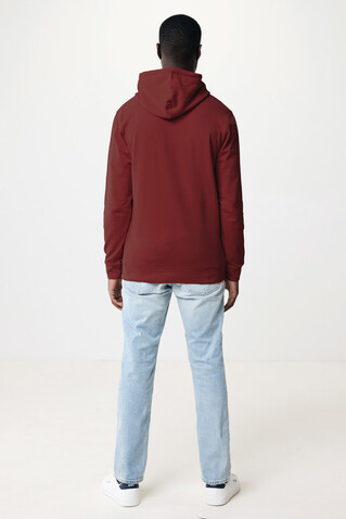 IQONIQ Jasper Hoodie aus recycelter Baumwolle burgunderrot bedrucken, Art.-Nr. T9400.007.XXXL