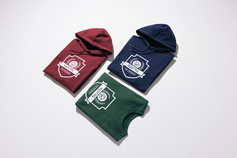 IQONIQ Jasper Hoodie aus recycelter Baumwolle forest green bedrucken, Art.-Nr. T9400.005.XXS