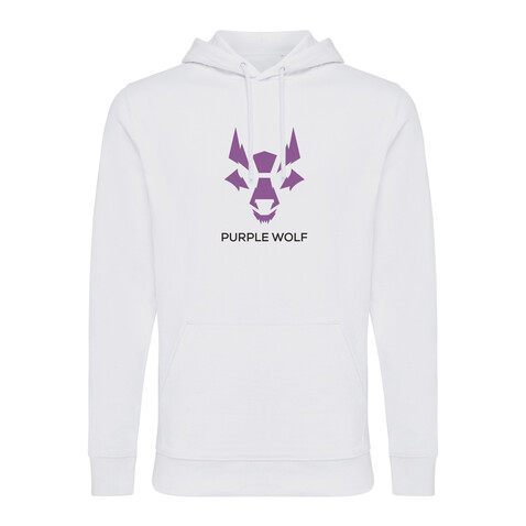 IQONIQ Jasper Hoodie aus recycelter Baumwolle recycled white bedrucken, Art.-Nr. T9400.004.XL