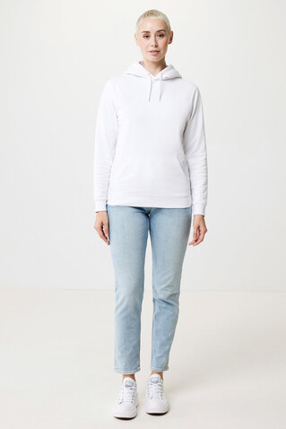 IQONIQ Jasper Hoodie aus recycelter Baumwolle recycled white bedrucken, Art.-Nr. T9400.004.XL