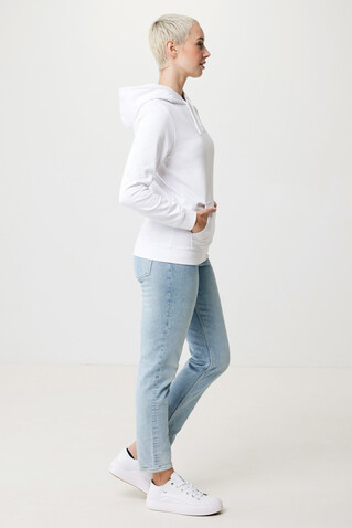 IQONIQ Jasper Hoodie aus recycelter Baumwolle recycled white bedrucken, Art.-Nr. T9400.004.XL