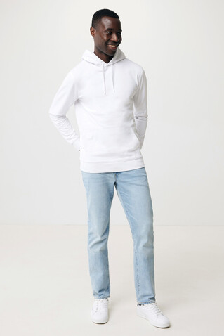 IQONIQ Jasper Hoodie aus recycelter Baumwolle recycled white bedrucken, Art.-Nr. T9400.004.XL