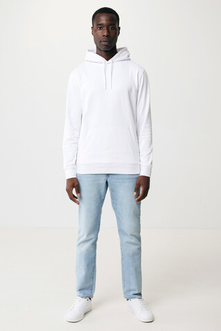IQONIQ Jasper Hoodie aus recycelter Baumwolle recycled white bedrucken, Art.-Nr. T9400.004.XL