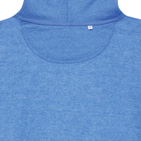 IQONIQ Torres ungefärbter Hoodie aus recycelter Baumwolle heather blue bedrucken, Art.-Nr. T9401.024.M IQONIQ Torres ungefärbter Hoodie aus recycelter Baumwolle heather blue bedrucken, Art.-Nr. T9401.024.M