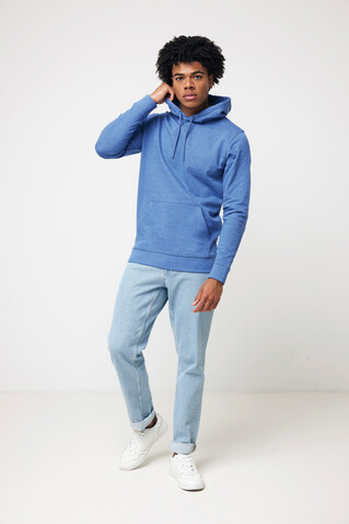 IQONIQ Torres ungefärbter Hoodie aus recycelter Baumwolle heather blue bedrucken, Art.-Nr. T9401.024.M IQONIQ Torres ungefärbter Hoodie aus recycelter Baumwolle heather blue bedrucken, Art.-Nr. T9401.024.M