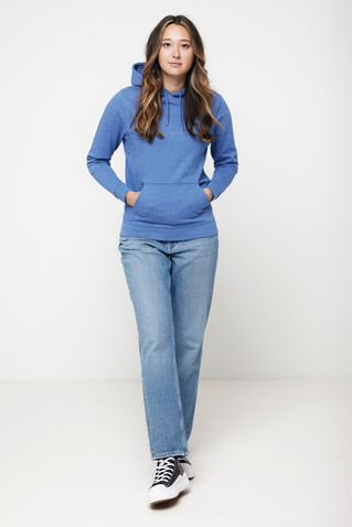 IQONIQ Torres ungefärbter Hoodie aus recycelter Baumwolle heather blue bedrucken, Art.-Nr. T9401.024.M IQONIQ Torres ungefärbter Hoodie aus recycelter Baumwolle heather blue bedrucken, Art.-Nr. T9401.024.M