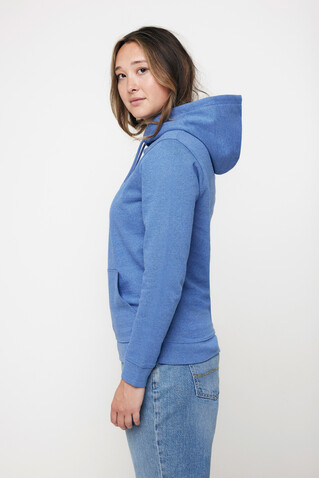 IQONIQ Torres ungefärbter Hoodie aus recycelter Baumwolle heather blue bedrucken, Art.-Nr. T9401.024.M IQONIQ Torres ungefärbter Hoodie aus recycelter Baumwolle heather blue bedrucken, Art.-Nr. T9401.024.M
