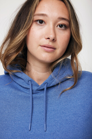 IQONIQ Torres ungefärbter Hoodie aus recycelter Baumwolle heather blue bedrucken, Art.-Nr. T9401.024.M IQONIQ Torres ungefärbter Hoodie aus recycelter Baumwolle heather blue bedrucken, Art.-Nr. T9401.024.M