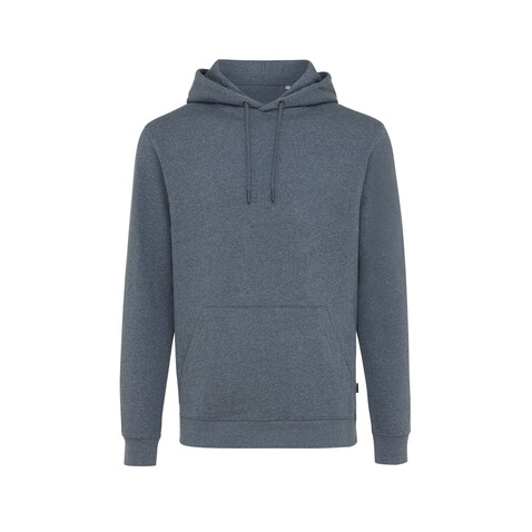 IQONIQ Torres ungefärbter Hoodie aus recycelter Baumwolle heather navy bedrucken, Art.-Nr. T9401.016.XXS