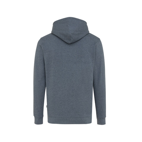 IQONIQ Torres ungefärbter Hoodie aus recycelter Baumwolle heather navy bedrucken, Art.-Nr. T9401.016.XXS