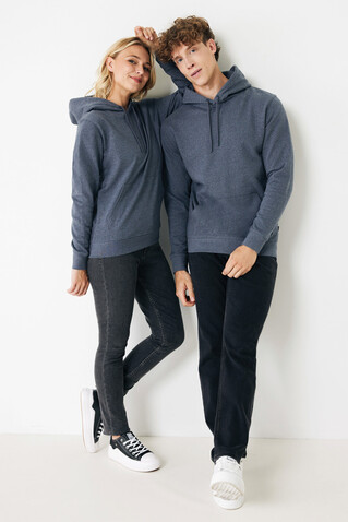 IQONIQ Torres ungefärbter Hoodie aus recycelter Baumwolle heather navy bedrucken, Art.-Nr. T9401.016.XXS