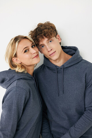 IQONIQ Torres ungefärbter Hoodie aus recycelter Baumwolle heather navy bedrucken, Art.-Nr. T9401.016.XXS