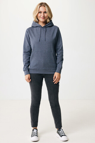 IQONIQ Torres ungefärbter Hoodie aus recycelter Baumwolle heather navy bedrucken, Art.-Nr. T9401.016.XXS