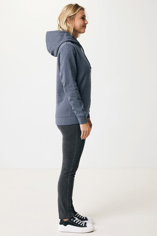 IQONIQ Torres ungefärbter Hoodie aus recycelter Baumwolle heather navy bedrucken, Art.-Nr. T9401.016.XXS