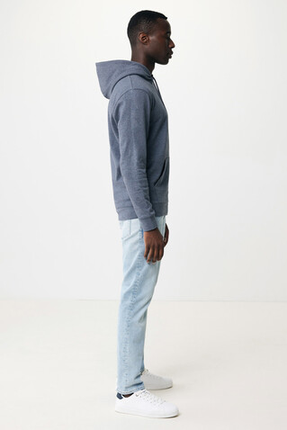 IQONIQ Torres ungefärbter Hoodie aus recycelter Baumwolle heather navy bedrucken, Art.-Nr. T9401.016.XXS