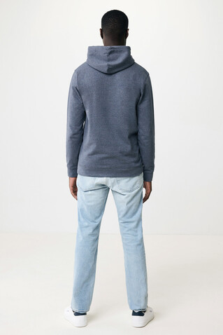 IQONIQ Torres ungefärbter Hoodie aus recycelter Baumwolle heather navy bedrucken, Art.-Nr. T9401.016.XXS