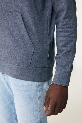 IQONIQ Torres ungefärbter Hoodie aus recycelter Baumwolle heather navy bedrucken, Art.-Nr. T9401.016.XXS