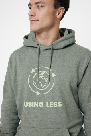 IQONIQ Torres ungefärbter Hoodie aus recycelter Baumwolle heather green bedrucken, Art.-Nr. T9401.015.S IQONIQ Torres ungefärbter Hoodie aus recycelter Baumwolle heather green bedrucken, Art.-Nr. T9401.015.S