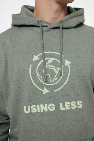 IQONIQ Torres ungefärbter Hoodie aus recycelter Baumwolle heather green bedrucken, Art.-Nr. T9401.015.S IQONIQ Torres ungefärbter Hoodie aus recycelter Baumwolle heather green bedrucken, Art.-Nr. T9401.015.S