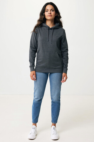 IQONIQ Torres ungefärbter Hoodie aus recycelter Baumwolle heather anthracite bedrucken, Art.-Nr. T9401.014.XXL