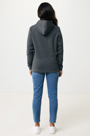 IQONIQ Torres ungefärbter Hoodie aus recycelter Baumwolle heather anthracite bedrucken, Art.-Nr. T9401.014.XXL