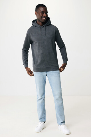 IQONIQ Torres ungefärbter Hoodie aus recycelter Baumwolle heather anthracite bedrucken, Art.-Nr. T9401.014.XXL