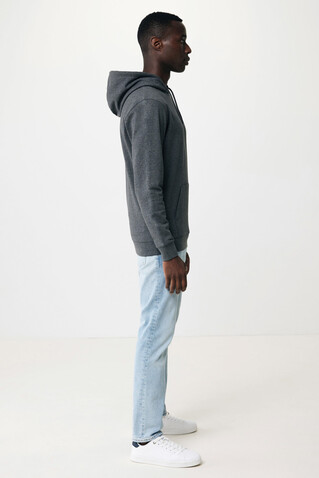 IQONIQ Torres ungefärbter Hoodie aus recycelter Baumwolle heather anthracite bedrucken, Art.-Nr. T9401.014.XXL