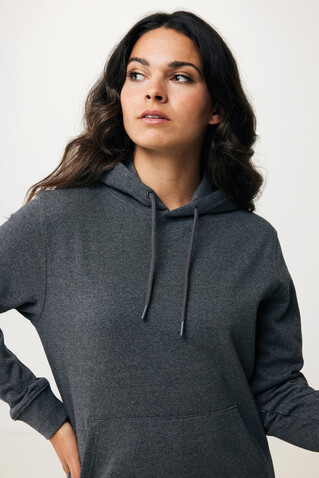 IQONIQ Torres ungefärbter Hoodie aus recycelter Baumwolle heather anthracite bedrucken, Art.-Nr. T9401.014.XXL