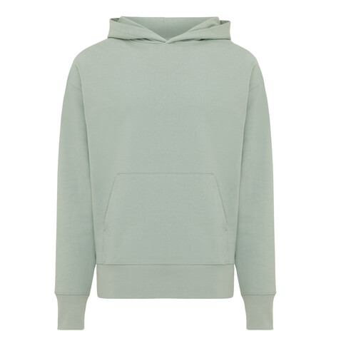 IQONIQ Yoho Relax-Hoodie aus recycelter Baumwolle Iceberg green bedrucken, Art.-Nr. T9402.023.XS