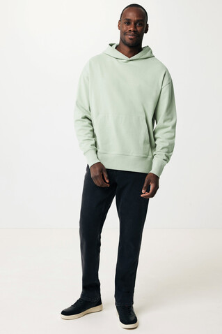 IQONIQ Yoho Relax-Hoodie aus recycelter Baumwolle Iceberg green bedrucken, Art.-Nr. T9402.023.XS