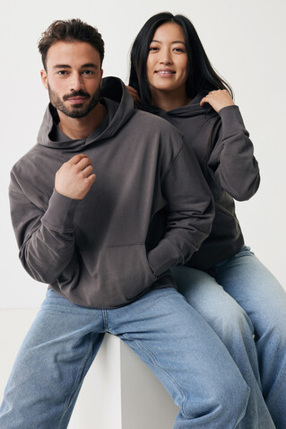 IQONIQ Yoho Relax-Hoodie aus recycelter Baumwolle anthrazit bedrucken, Art.-Nr. T9402.019.S IQONIQ Yoho Relax-Hoodie aus recycelter Baumwolle anthrazit bedrucken, Art.-Nr. T9402.019.S