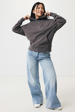 IQONIQ Yoho Relax-Hoodie aus recycelter Baumwolle anthrazit bedrucken, Art.-Nr. T9402.019.S IQONIQ Yoho Relax-Hoodie aus recycelter Baumwolle anthrazit bedrucken, Art.-Nr. T9402.019.S