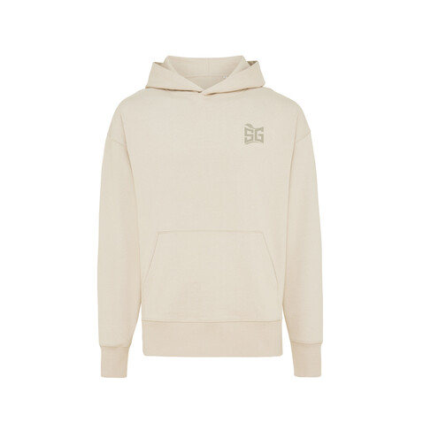 IQONIQ Yoho Relax-Hoodie aus recycelter Baumwolle natural raw bedrucken, Art.-Nr. T9402.018.XXS