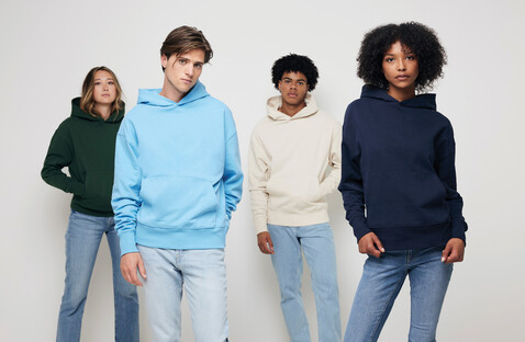 IQONIQ Yoho Relax-Hoodie aus recycelter Baumwolle natural raw bedrucken, Art.-Nr. T9402.018.XXS